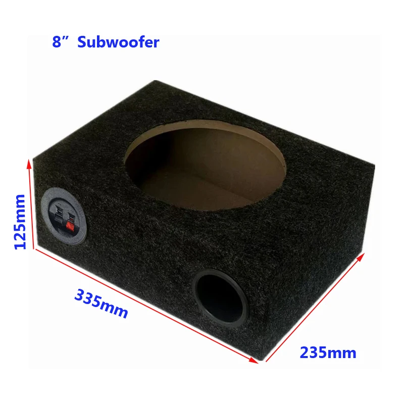 8-Inch New Ultra-thin 1000w 4 ohm Speaker Passive Cabinet Wooden Box Square MDF Felt Car Modified Subwoofer