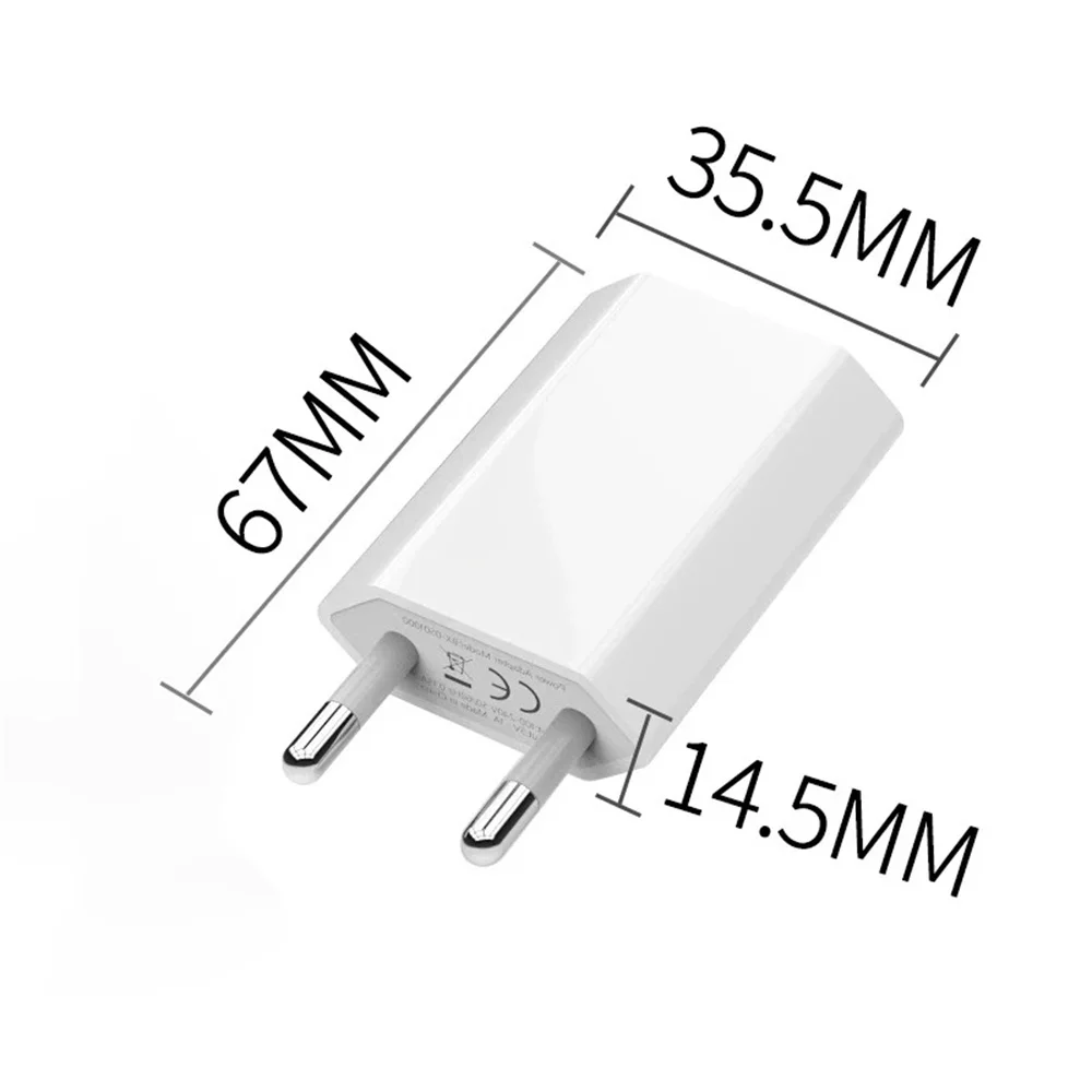 Charger Adapter 5V 1A 5W AC Usb Wall Travel Power For IPhone 7 8 x 12 13 14 Samsung Huawei 10/20 Pcs