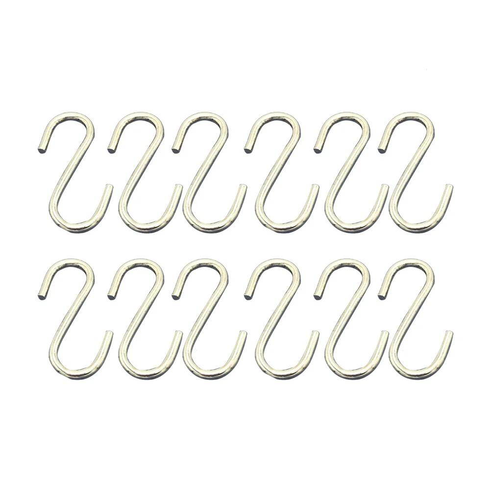 

100 Pcs Storage Shelf Clothes Hangers Stainless Steel Hanging Hook up Shelves Racks Shelfs