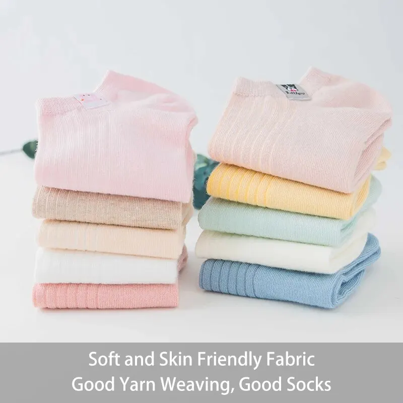 10 Pairs of Women Is Spring and Summer Animal Cartoon Sweet Cute Fashionable and Comfortable College Style Fabric Label Socks 4