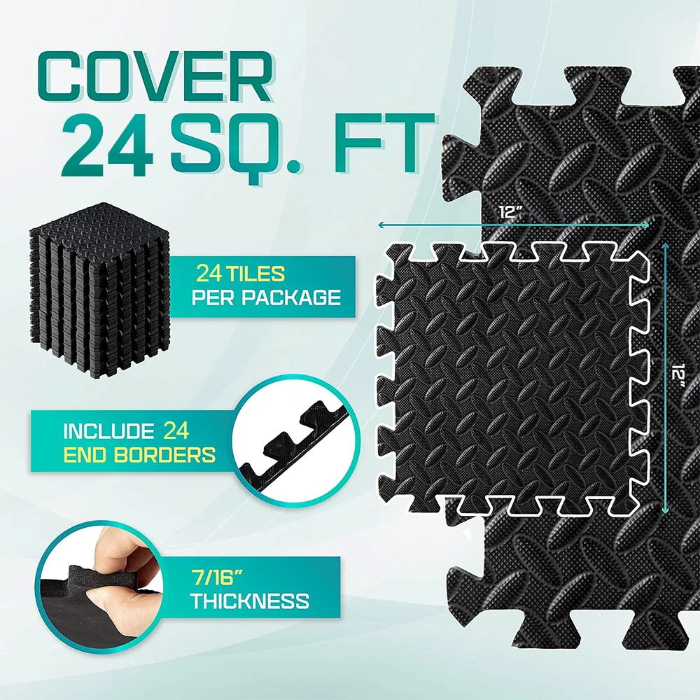 Eva Foam Mat Anti-Slip Mat Home Rug Gym Puzzle Exercise Floor Baby Foam Play Interlocking Floor 4~24Pcs For Home Workout