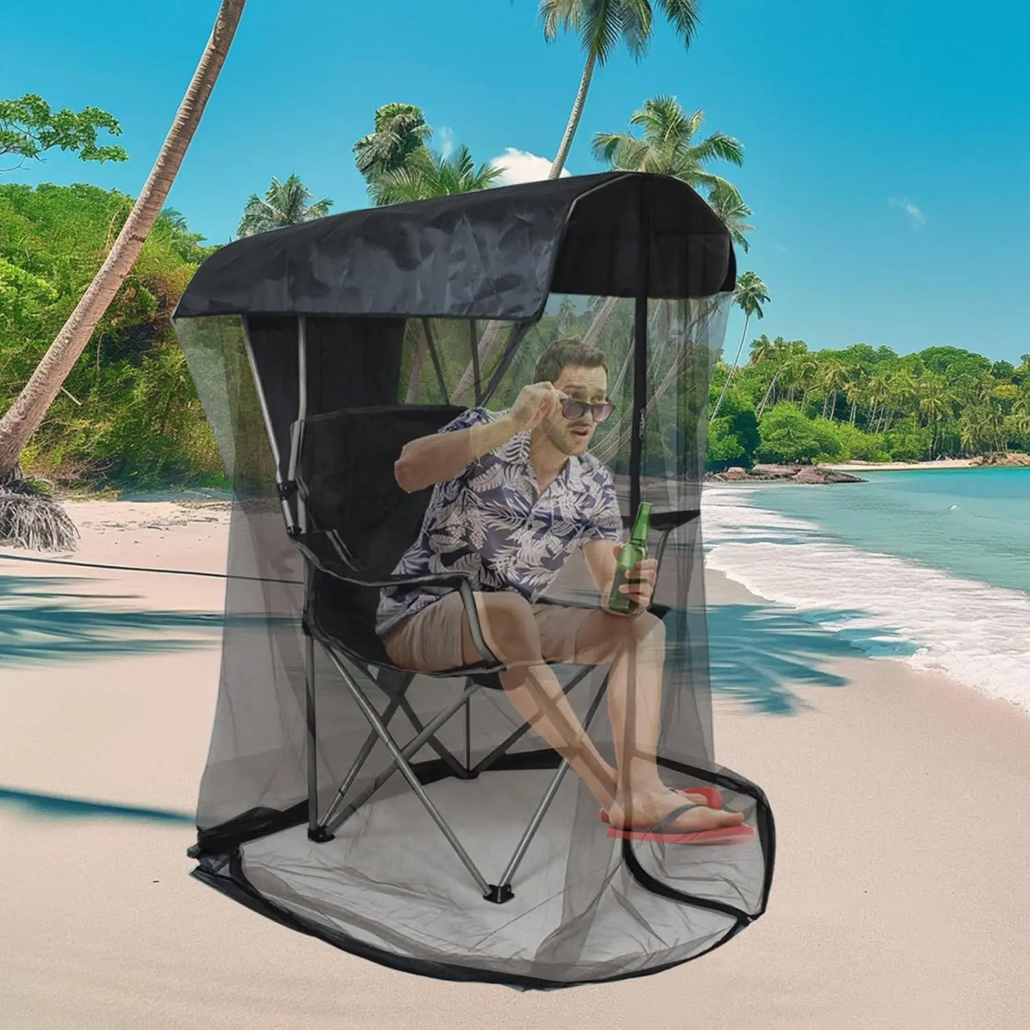 Moustiquaire pour chaise balançoire de pêche - protection anti-moustiques jardin et extérieur
