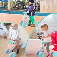 Vélo d'équilibre pour bébé de 1 an, garçons et filles, vélo pour tout-petits de 12 à 36 mois, siège réglable, vélo sans pédales pour bébé à 4 roues 6