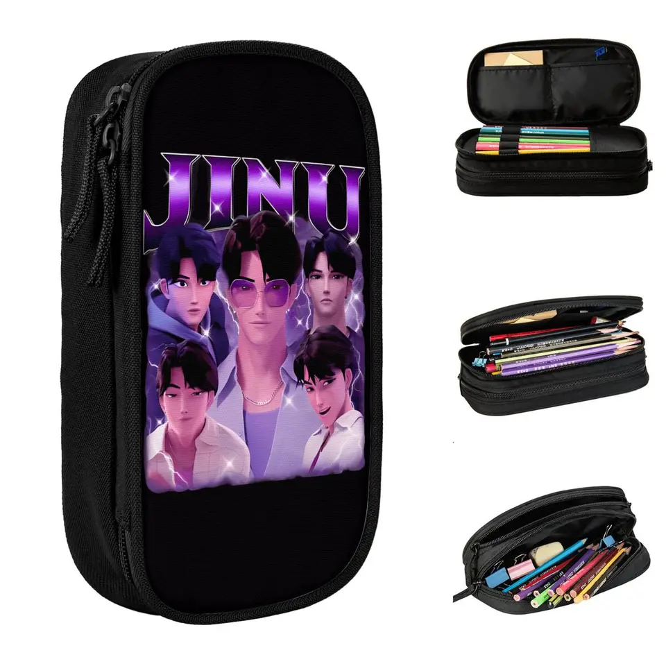 Jinu Saja Boys K-pop Demon Hunters 90s Bootleg Pencil Case School