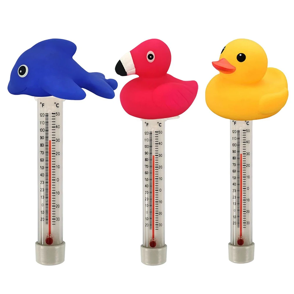 Swimming Pool Floating Thermometer Spa Hot Tub Fish Ponds Temperature Meter PVC Cartoon Thermometer For Outdoor Swimming Pools