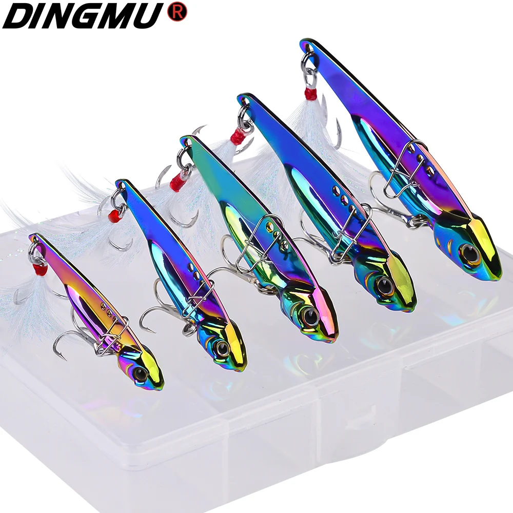 PROBEROS 20PCS Metal VIB Spoon Spinner Sequin Lures 5-8-14-20g