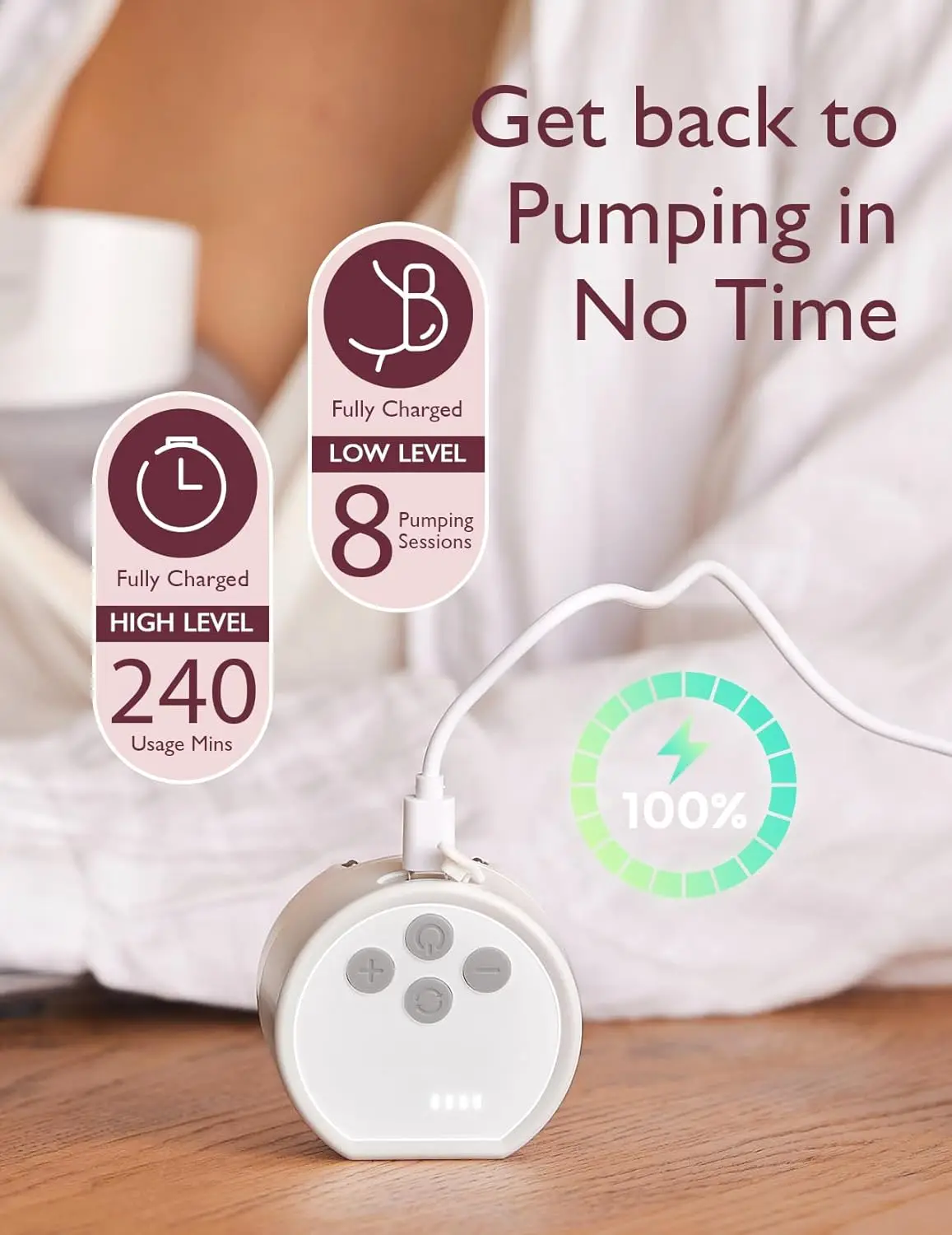 Momcozy Double Breast Pump S12 Pro Hands-Free, Wearable & Wireless Pump with Soft Double-Sealed Flange, 3 Modes & 9 Levels