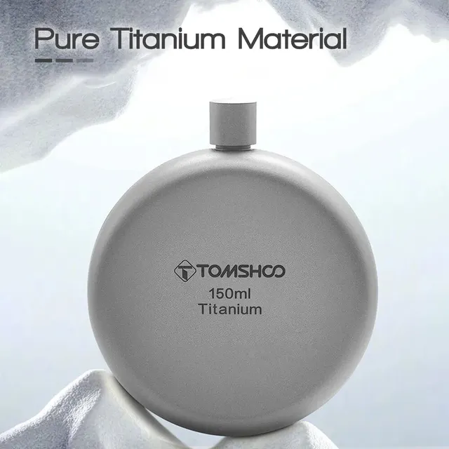 Tomshoo 150ml/180ml Titanium Flask with Funnel Alcohol Whisky Wine Flask for Outdoor Camping Hiking Backpacking Travel Picnic 5