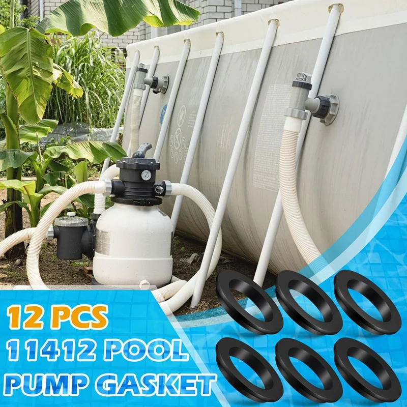 12 Pcs 11412 Pool L Shape O Ring Pool Filter Replacement Parts Pool Pump Gasket For Intex Sand Filter Pump Motor 3