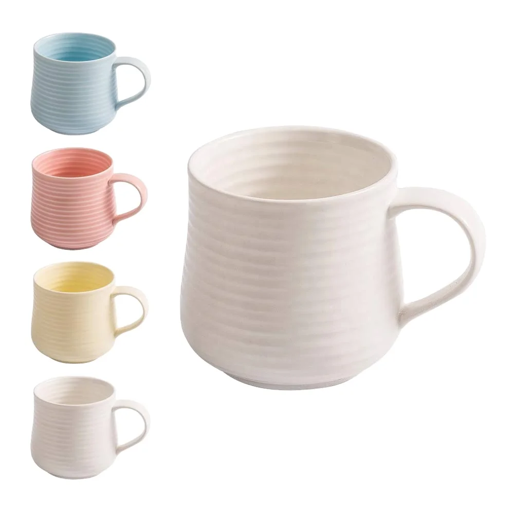 

16oz Big Capacity White Ceramic Coffee Mug For Family And Friend