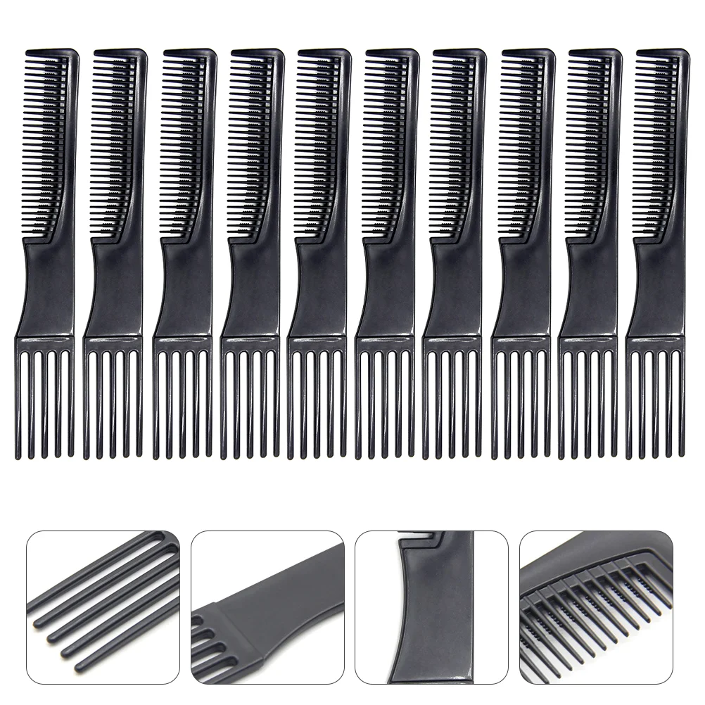 

10 Pcs Five-Fork Hairdressing Comb Styling Men Pick Lift Tool Smooth Picks Beard Pp Practical Man Women