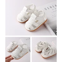 Baby Girls Boys First Walking Shoes Flats Adjustable PU Leather Anti-Slip Soft Rubber Sole Shoes Infant Girls Boys Outdoor Baby 3