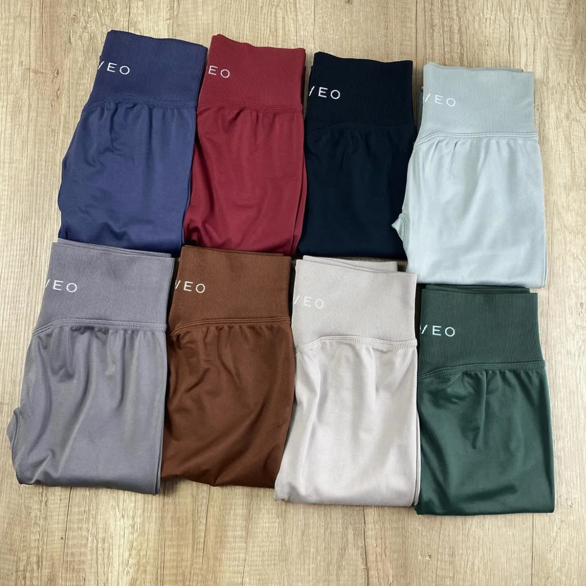 Women Seamless Yoga Pants High Stretch Ribbed Fitness Gym Leggings