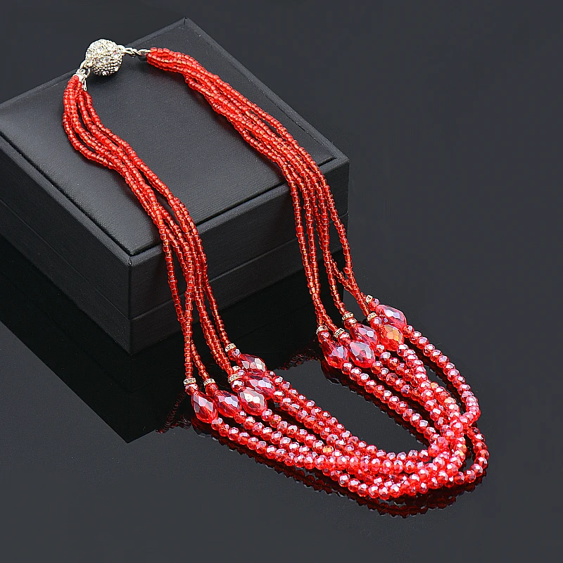 Crystal Beads Necklace Bracelet Accessories Necklace Party Jewelry Fashion