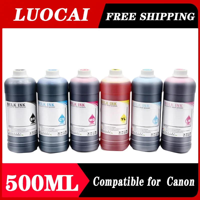 

500ML/Bottle Universal Dye Ink For Canon Inkjet Printer PFI-101 102 107 701 703 706 707 1401 1411 IPF-670 680 685 770 780 785