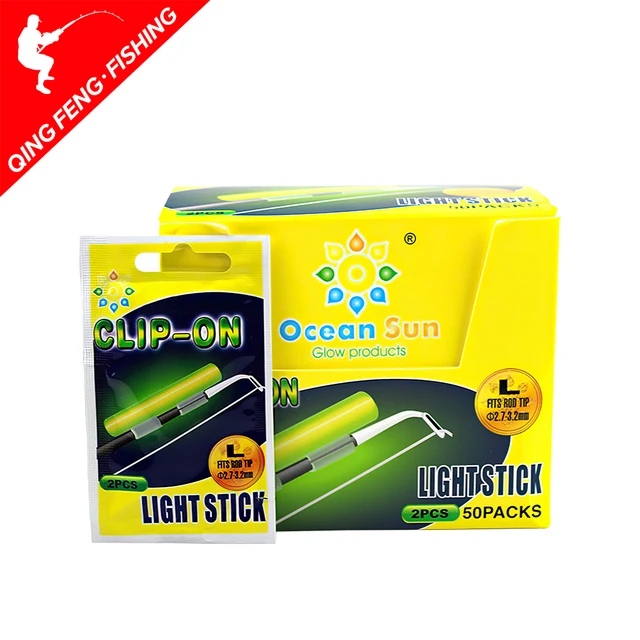 10PCS(5bags) Fishing Glow Sticks Luminous Fishing Fluorescent Night Fishing  Lighting Stick Clip On Dark Glow