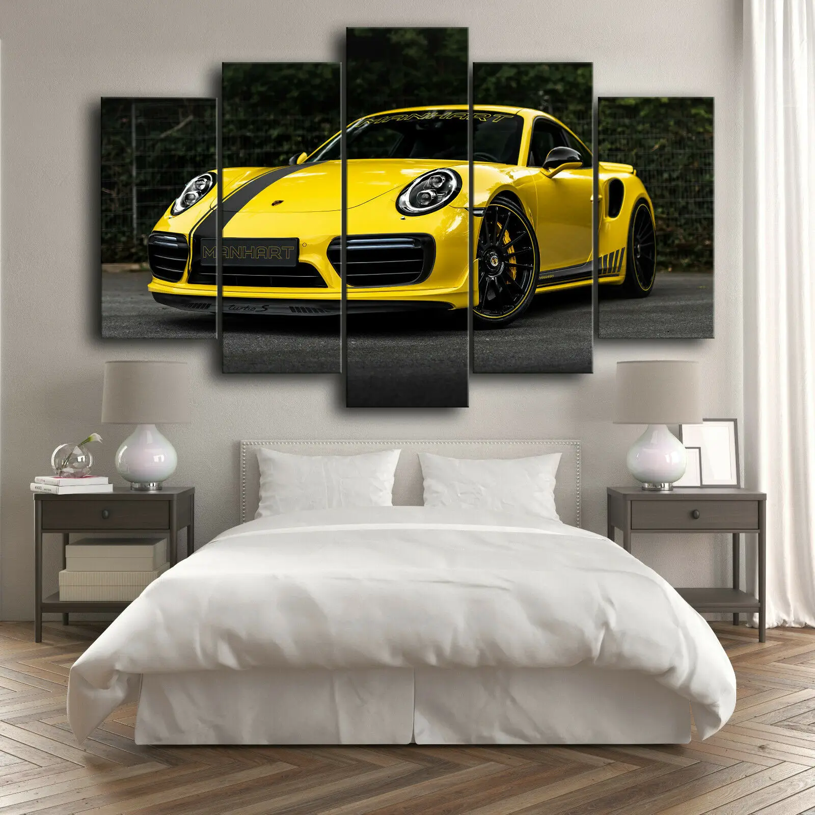 5 Pieces Canvas Art Poster Porsche 911 Peformance Car Decor ...