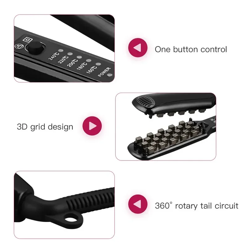 3/4Inch Professional Volumizing Ceramic Hair Iron Lasting Hair Volume For Short Or Thin Hair Adjustable Temp Fluffy Styling Tool 5