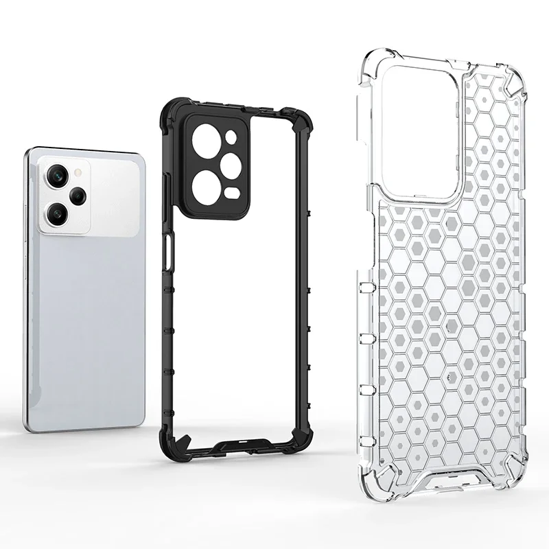 Comprar Funda de teléfono para Xiaomi Poco M6 Pro 5G M5S M4 M3 F5 X5 X4 X3  Pro F4 GT C55 C50 gradiente Rinbow translúcido a prueba de golpes Airbag  suave silicona