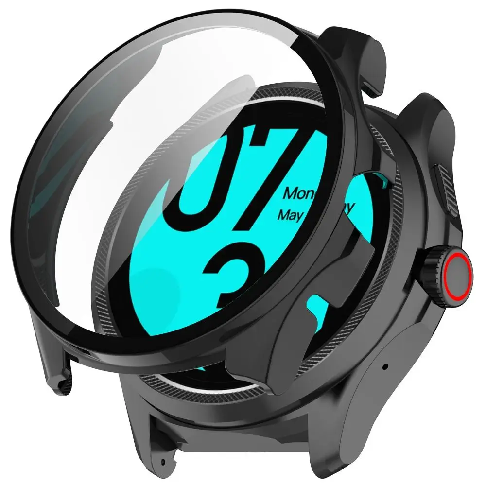 PC Protective Case Screen Protector Case Cover Tempered Glass Film For Ticwatch Pro 5