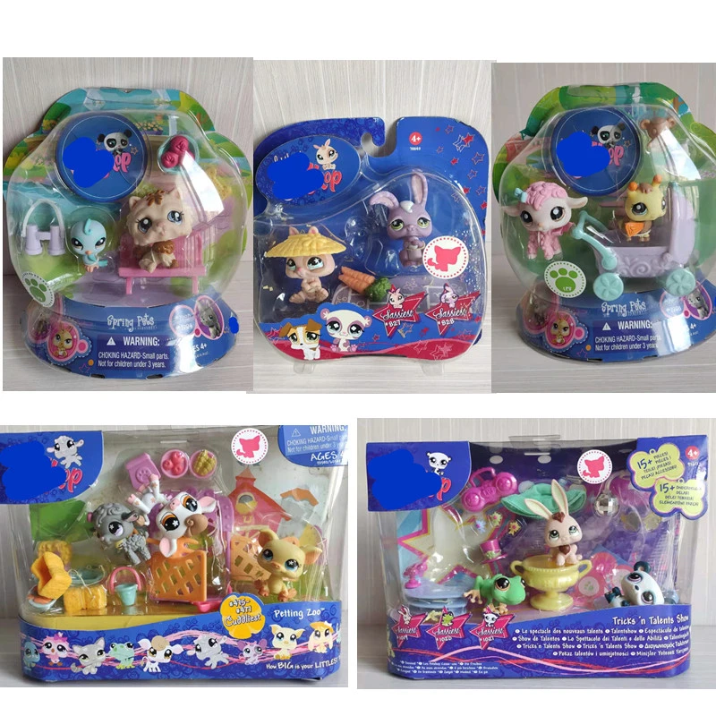 Juguetes auténticos de tienda de mascotas para niñas, figuras acción de adorno, casa de juegos para niños, juguetes para mascotas más pequeñas| | - AliExpress