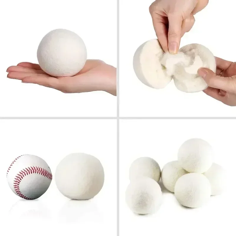 wool dryer balls handmade reusable natural fabric softener reduce wrinkles decrease drying time