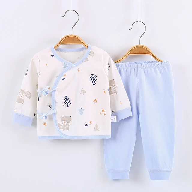 Pyjama d'hiver en coton pour nouveau-né, ensemble de sous-vêtements pour bébé  garçon et fille de 0, 3 et 6 mois, collection automne - AliExpress