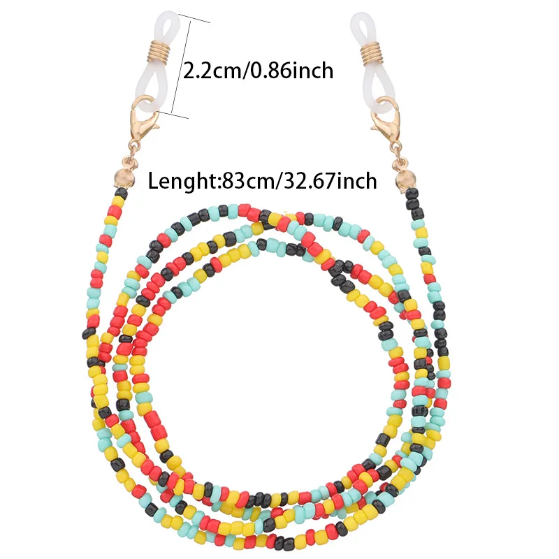 New Fashion Women Reading Glasses Chain Beaded Sunglass Lanyard Necklace Hang on Neck Eyewear Necklace Accessoriess Gift - 2