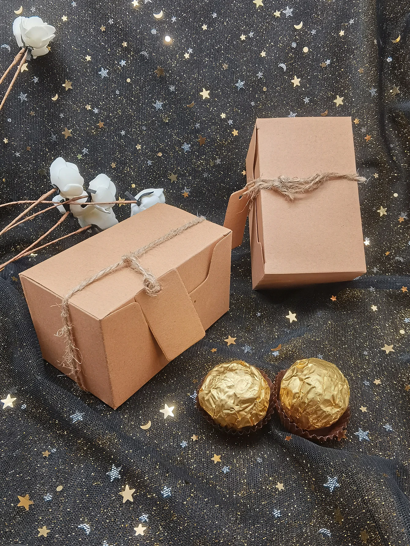 10pcs Kraft Paper Rectangular Gift Boxes for Party Favors, Candy, Chocolates, Cookies, ... - SKU KPRB1031 - UGI Packaging