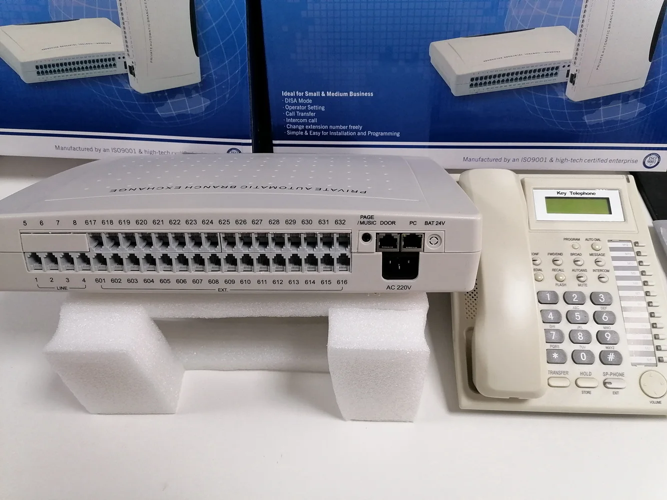 CP432 Telephone PABX / PBX / Office Phone System With 32 Internal Extension for Users pbx telephone exchanger
