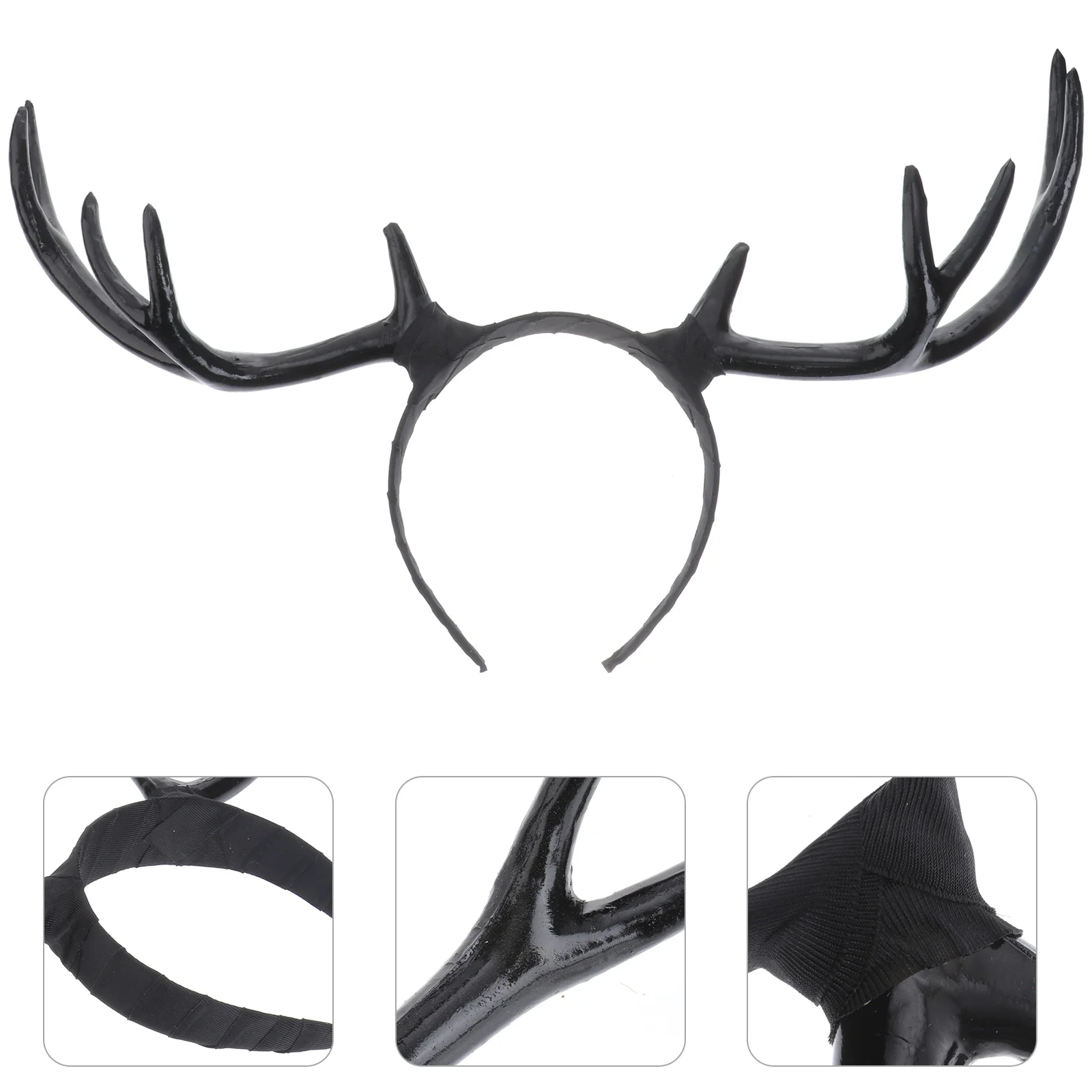 

Large Antler Headbands Christmas Reindeer Antlers Hair Deer Horn Crown Elk Headpiece Hair Accessory for Christmas Birthday