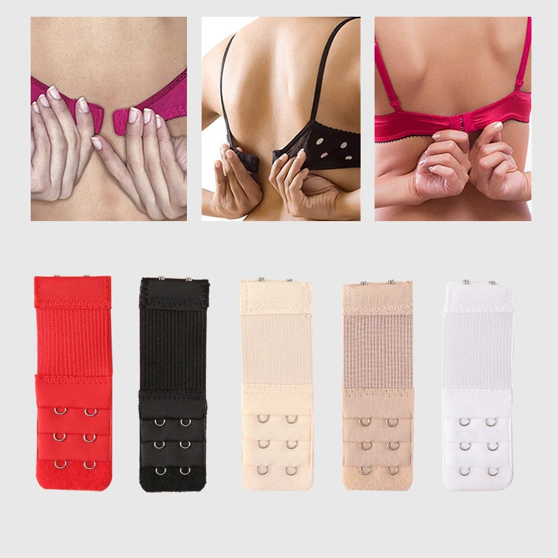 

Women Bra Extenders Extension Underwear Accessories Bra Lengthen Expander 3 Row Buckle Adjustable Hook Intimate Accessories