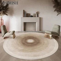 Wabi-sabi Style Carpets for Living Room Minimalist Bedroom Decor Plush Rug Round Bedside Floor Mat Fluffy Soft Thickened Carpet 1