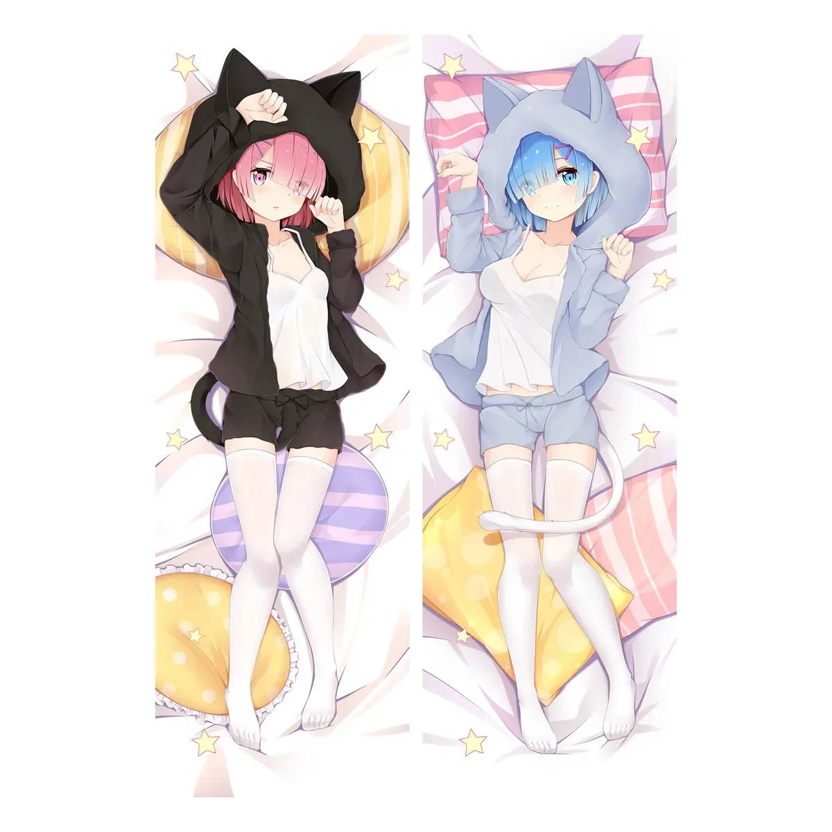 

Наволочка Аниме Dakimakura Ram Rem, 60x180 см, 2 Вт