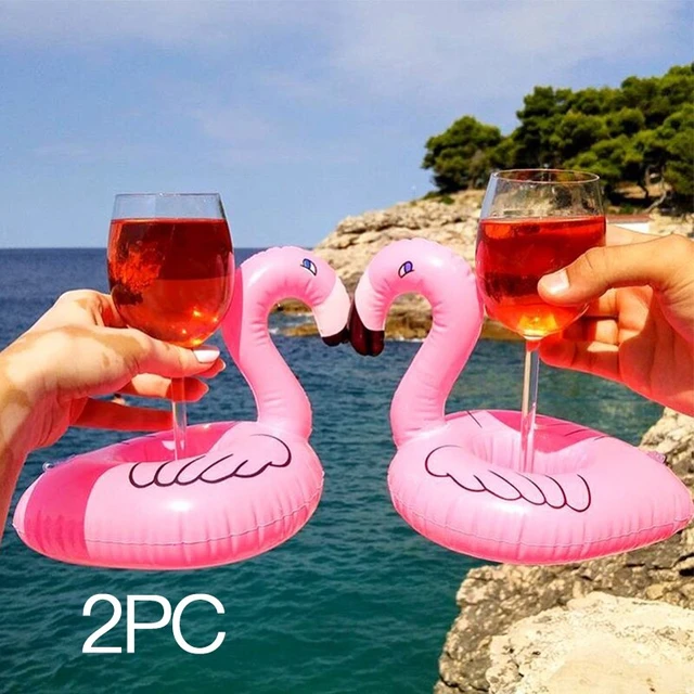 Flamingo Inflatable Cup Holder 2Pcs Flamingo Drink Holder Swimming Pool  Float Bathing Pool Toy Party Decoration Bar Coasters - AliExpress