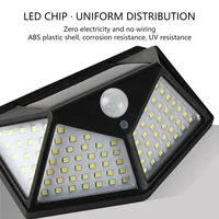Applique Murale Solaire Étanche à 100LED avec Capteur de Mouvement, Luminaire Décoratif d'Extérieur, Idéal pour un Jardin ou une Rue 3