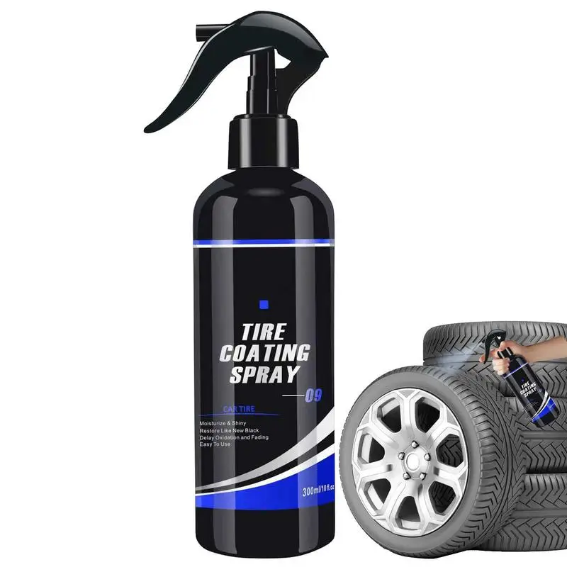 

300ml Tire Shine Long Lasting Tyre High Gloss Repairing Agent Black Type Gloss Spray Auto Wash Ceramic Coating Spray Car Care