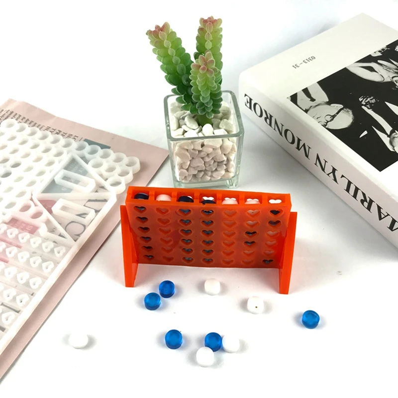 

Любовное сердце, четыре шахматных битвы, конкурентоспособная игра, игрушки, модель «сделай сам», силиконовая форма, литье для ювелирных изделий