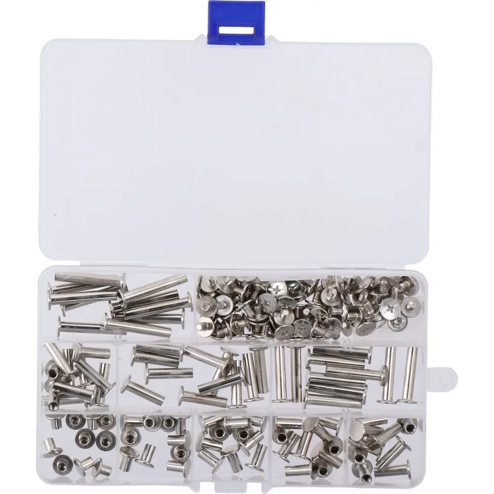 90 Sets 9 Sizes Binding Screw Post Binding Post Stainless Steel 90 Sets Assorted Kit Binding Screws Screw