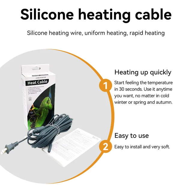 ปลั๊กซิลิโคนรูปสัตว์เลื้อยคลานและสัตว์ครึ่งบกครึ่งน้ำ15W 25W 40W 80W ปลั๊ก EU/US/US/UK/Au 110V ~ 220V 1