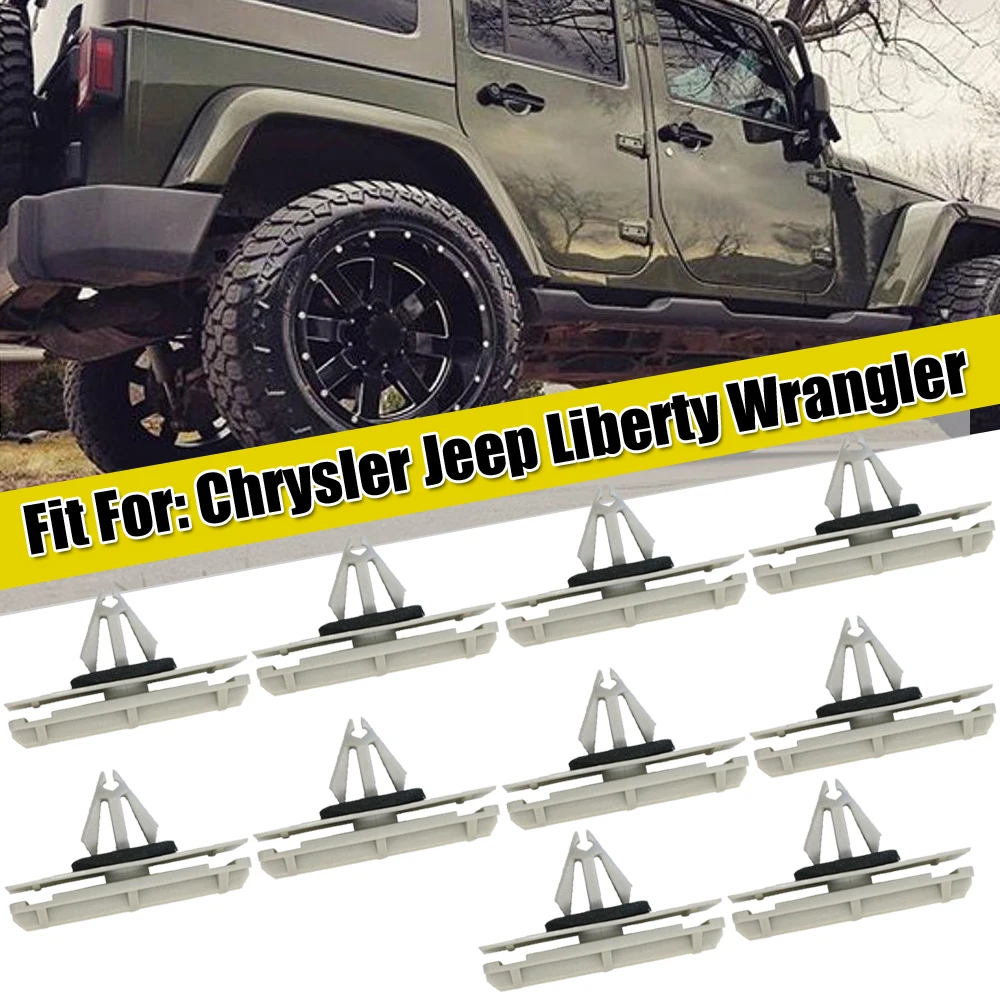

20pcs Car Interior Fender Moulding Fastener Clips Rivet Retainer Car Accessories for Chrysler Jeep Liberty Wrangler 55157055-AA