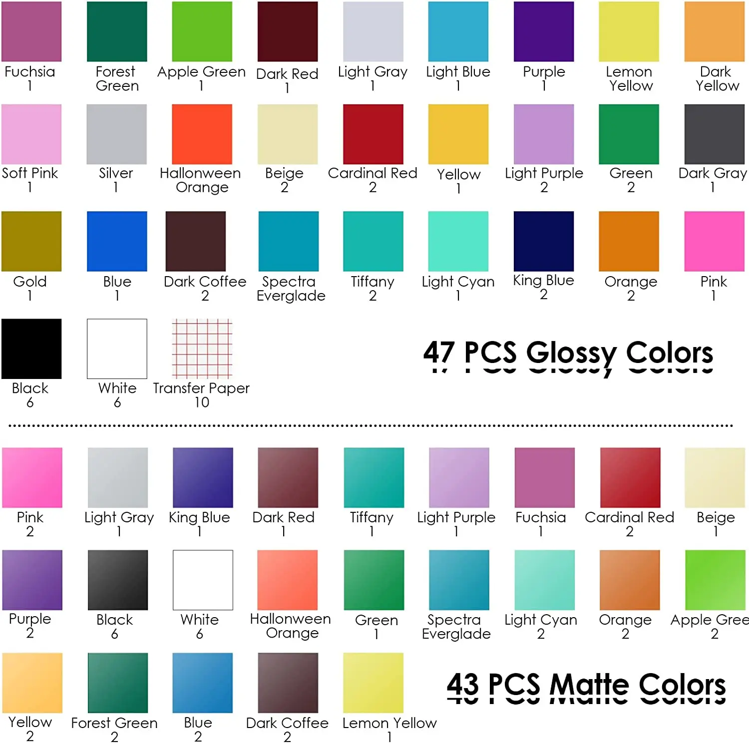 HTVRONT 100pcs 12X12Inch Multi Color Self Adhesive Vinyl Sheets