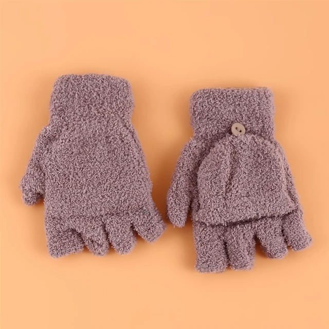 Winter Warm Womens Half Finger Gloves