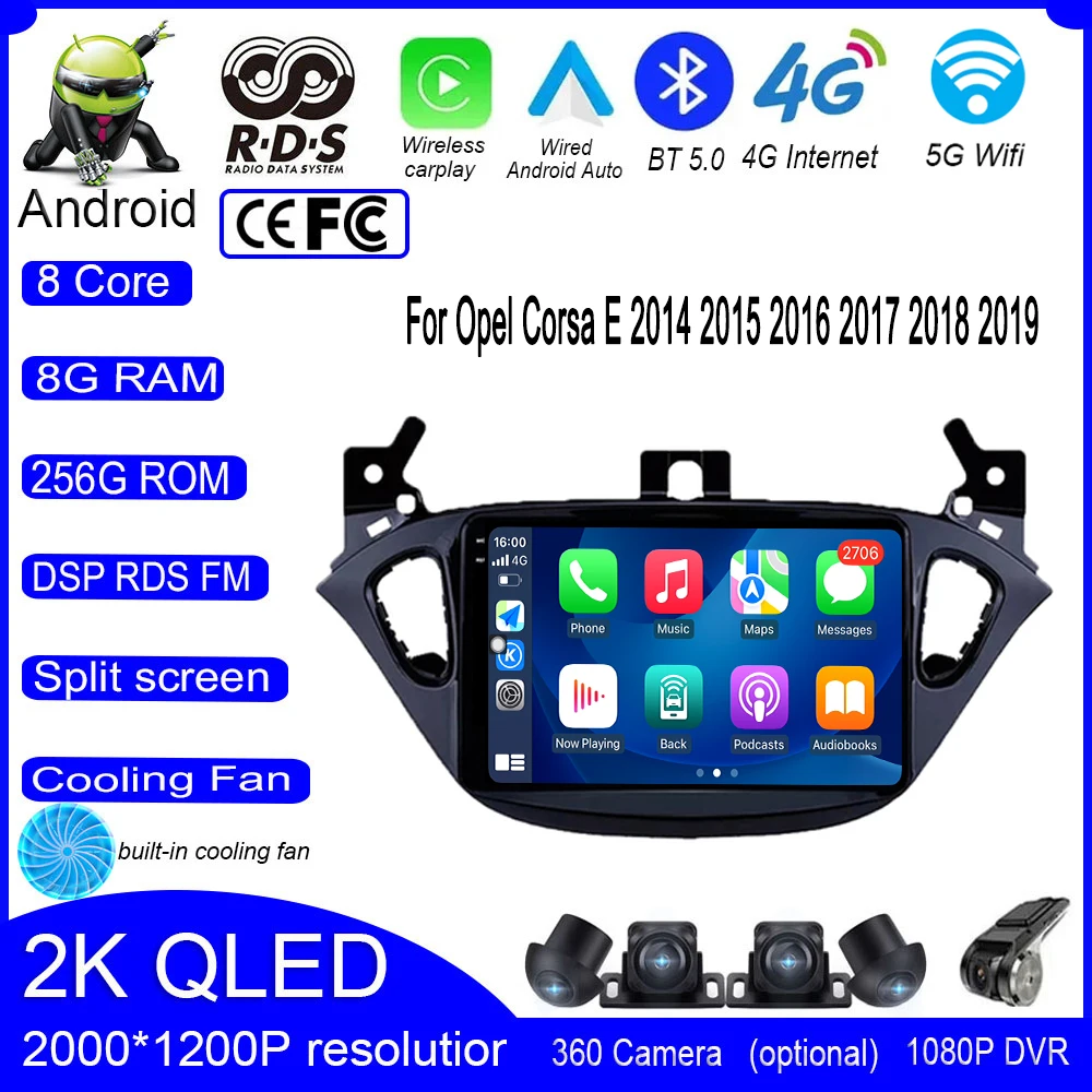 

DSP Android 14 For Opel Corsa E 2015 2016 2017 2018 2019 Car Radio Stereo Multimedia Player WIFI Navigation Autoradio GPS