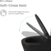 Chateau One-Piece Elongated Toilet Dual-Flush in Glossy Black 1.1/1.6 gpf Soft-Close Quick-Release Toilet Seat 5