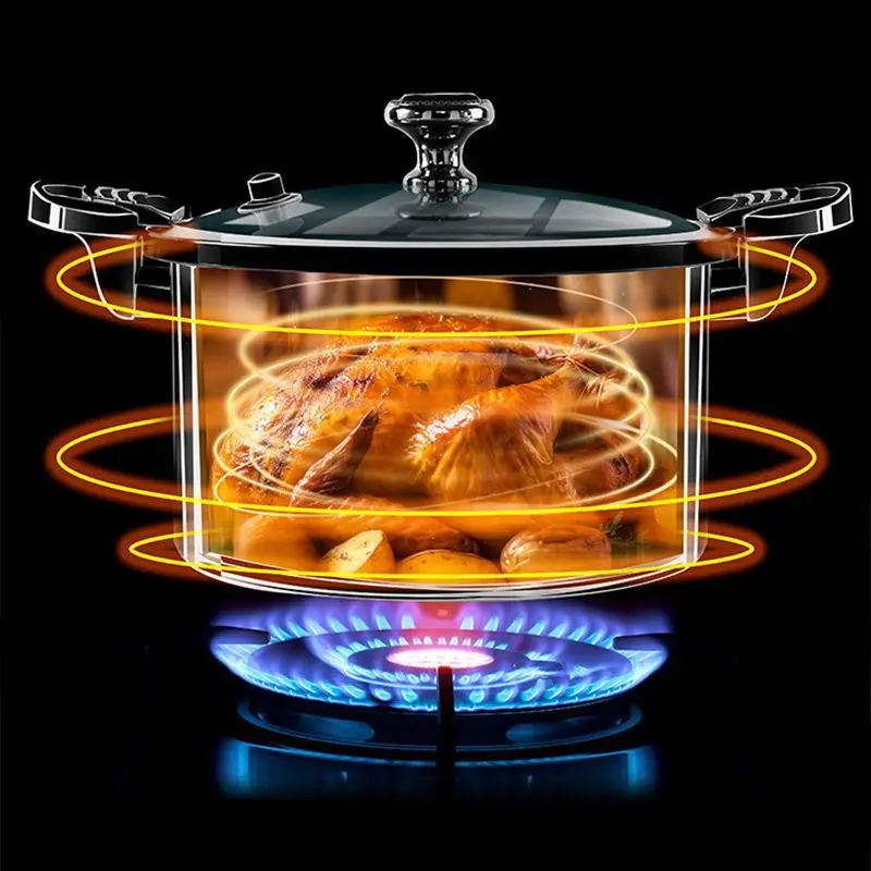 Micro Pressure Pot Micro Pressure Cookers 8L High Capacity Korean Vacuum Multifunctional Stewing Boiling Pot Double Ear Non-Stick Stewing Soup Pot