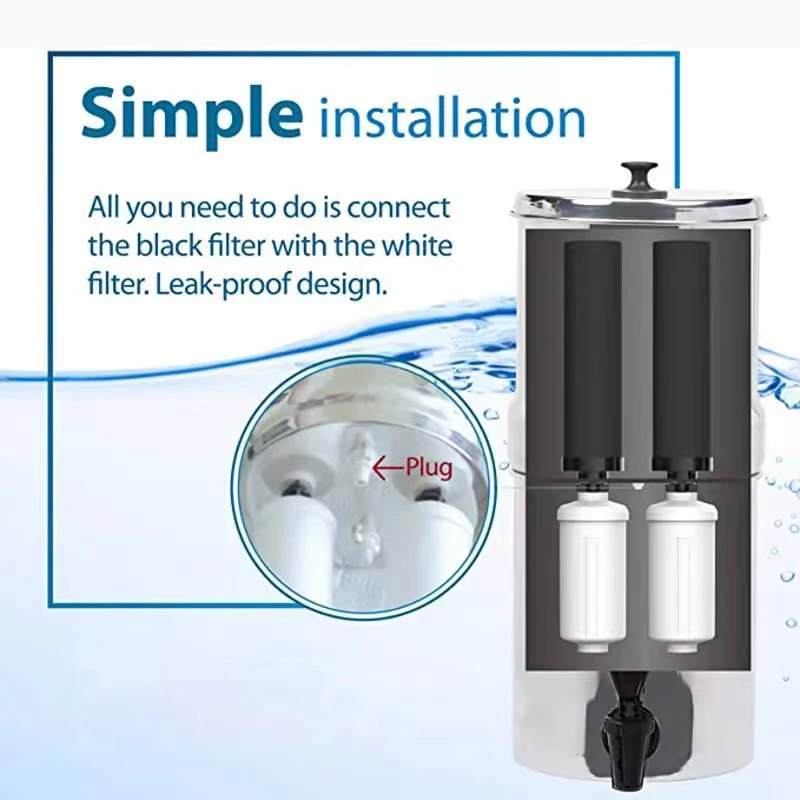 BB9-2 & PF-2 Black Purifying Elements Water Filter Water Filter Replacement Cartridge for Home Travel and Outdoor Activities water purifier filter