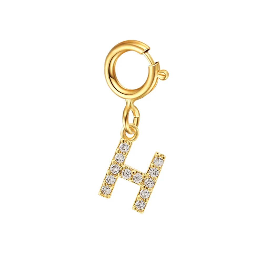 Alphabet initial Letter pendant Alphabet initial Letter pendant Zirconia Letter charms for jewelry making Necklace earring jewelry keychain DIY accessories