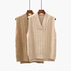 New Arrival Women’s Twist Pullover Sweater Vest - V-neck Wool Knitted Waistcoat