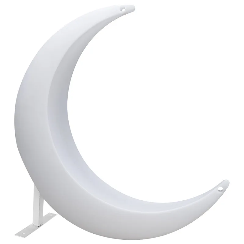 IP54 RGB Crescent Moon Swing Seat with Climbing Rope Reliable and Secure Outdoor Glowing Moon Shape LED Swing for Patio Garden 6